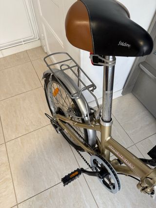 Bicicleta Plegable Boomerang Dorada