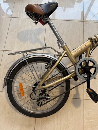 Bicicleta Plegable Boomerang Dorada
