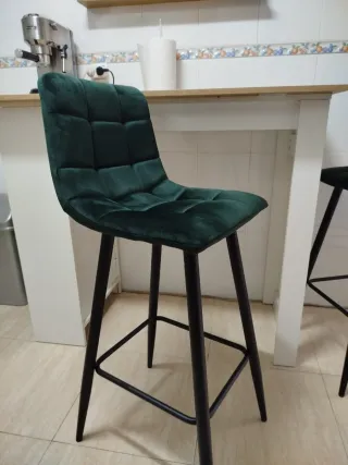 2 sgabelli alti in velluto