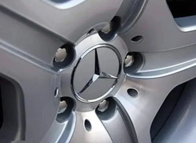4 Tapabujes centro rueda llanta buje Mercedes 75mm