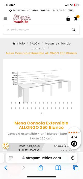 Tavolo da pranzo allungabile e consolle grigio scuro