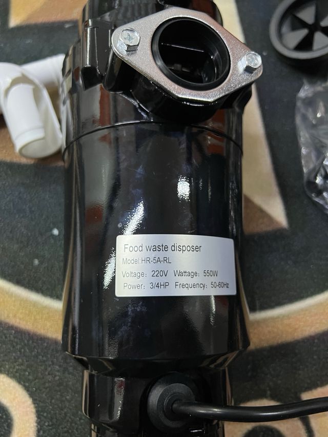 Triturador de Basura Inox 3/4 HP 3200 RPM