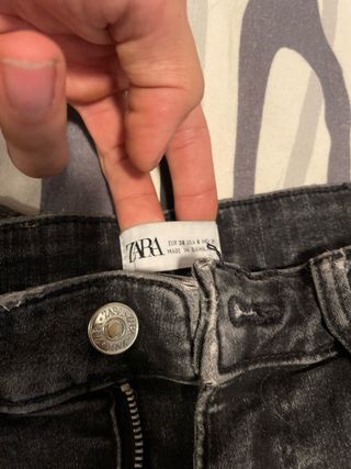 Pantalones Pitillo Zara Negros, para joven delgado