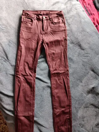 Pantalón efecto piel mujer talla S