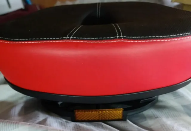 Banco de Bicicleta Memory Foam Preto/Vermelho