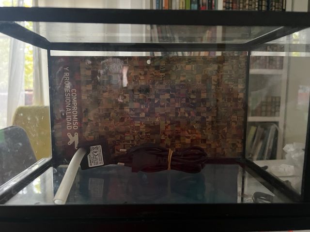 Acquario con pompa d'acqua
capacità 8 litri 