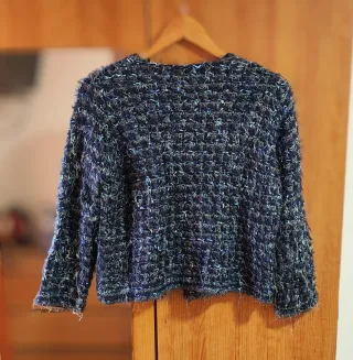 Casaco Malha Senhora Azul Multicolor