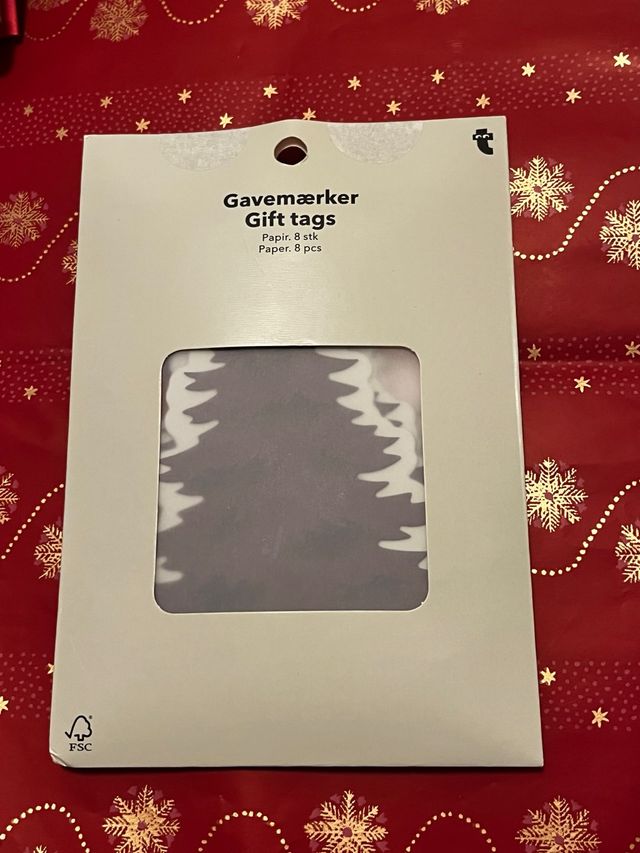 Etichette regalo natalizie abete 8 pz