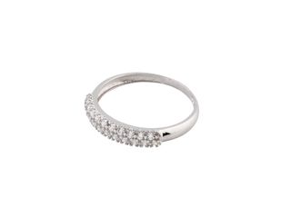 anillo oro 18k con piedra con circonita t. 12 (16,56 mm)