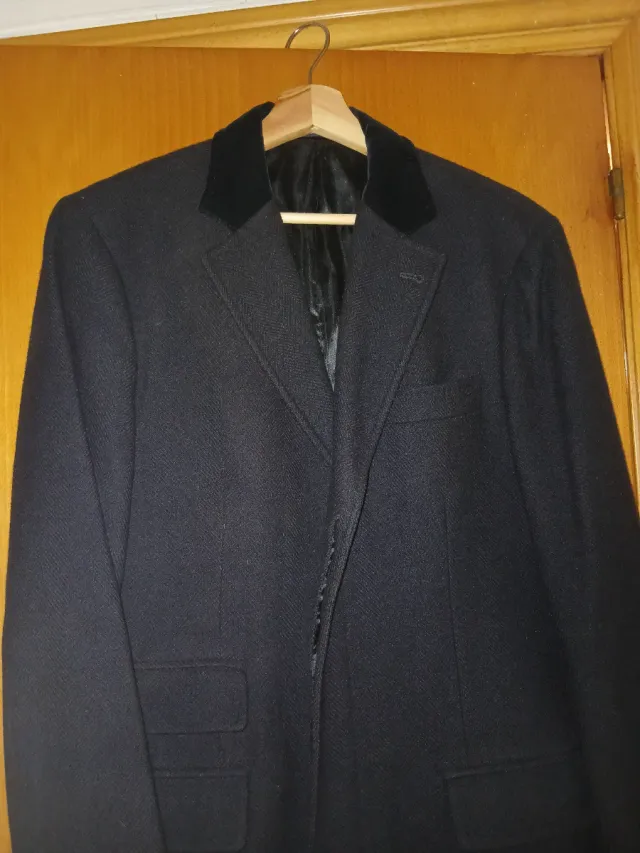 Abrigo Hackett Hombre Negro Talla L puesto 2 ocasi