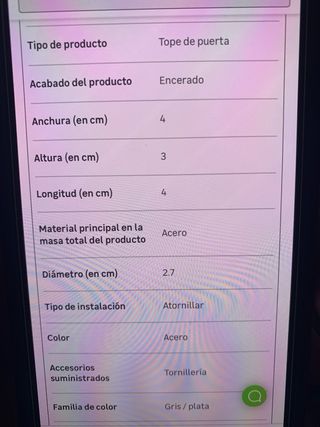 Topes de puerta InoxFi acero inoxidable