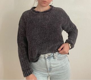 Jersey punto Zara gris 