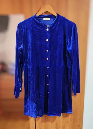 Túnica Veludo Azul