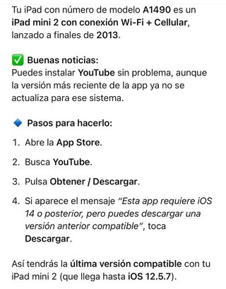 IPAD MINI 2 A1490 Plata