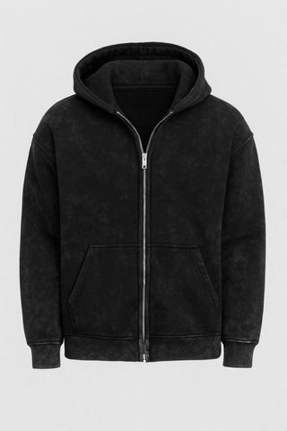 Sudadera con cremallera negra