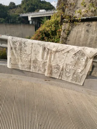 Tovaglia vintage pizzo con 10 tovaglioli