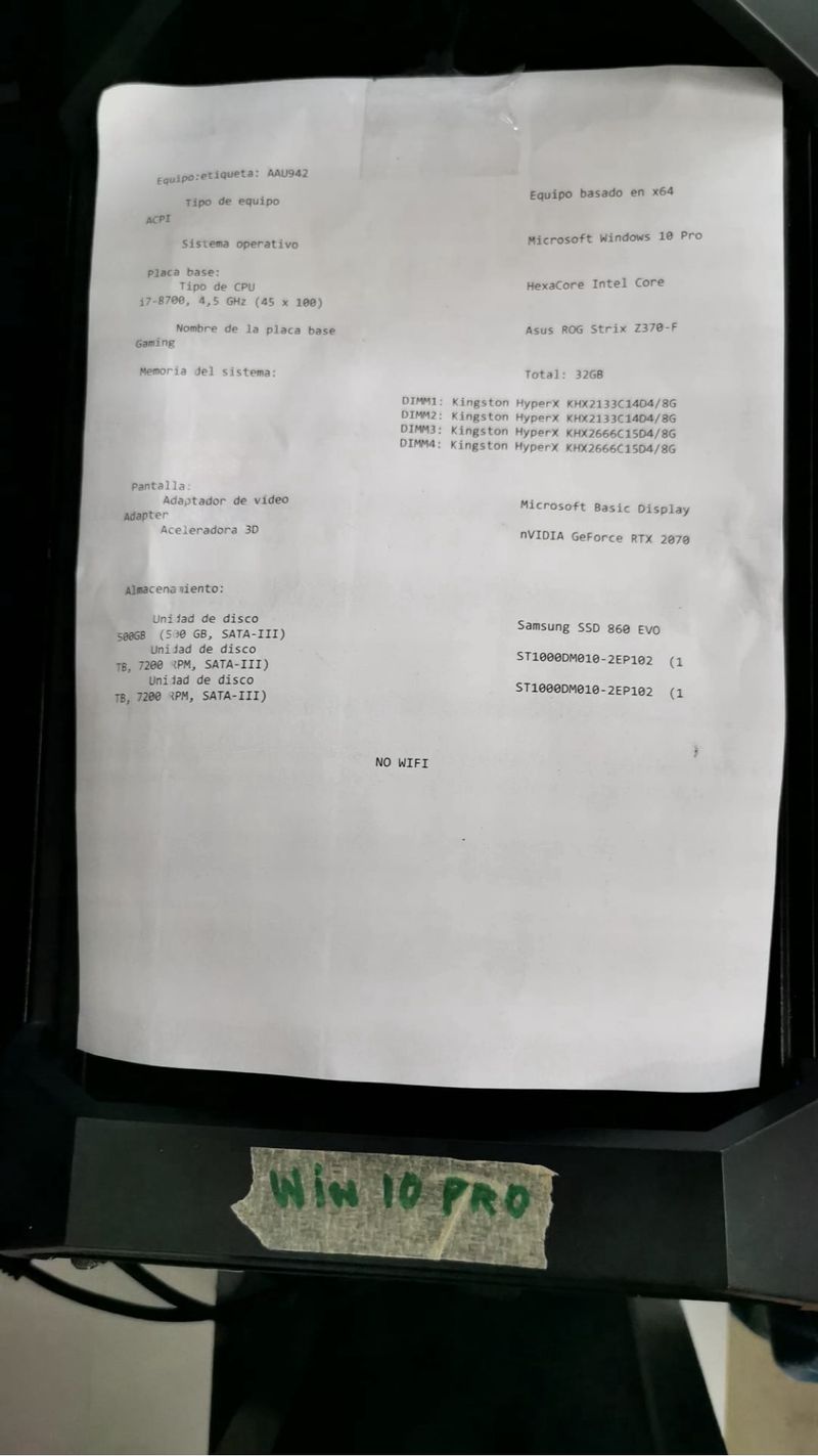 Ordenador Gaming Sobremesa de Segunda mano por 650 EUR en Sant