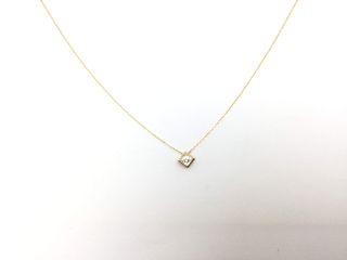 collar oro 18k con piedra con diamante de laboratorio 19.5cm