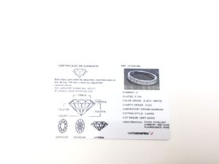 alianza oro 18k con piedra con diamante de laboratorio