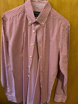 Camisa Hackett cuadros roja hombre