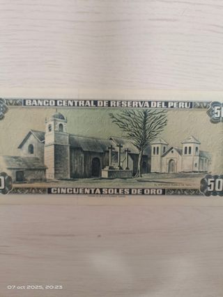 Billete 50 Soles de Oro Perú 1975