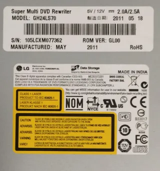 Lector Grabador DVD SATA