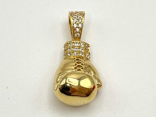colgante oro 18k con circonita