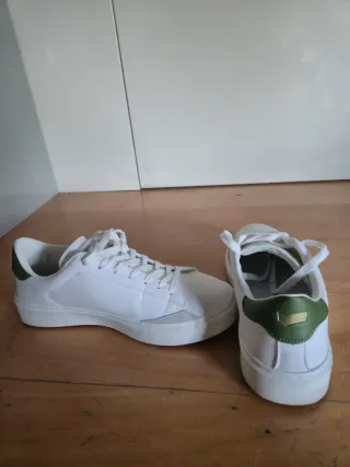 Zapatillas Gas Blancas y Verdes Talla 42