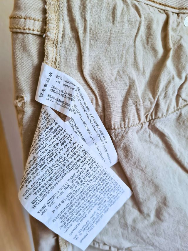 Bermudas beige Lefties Talla M