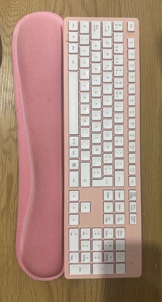 Teclado Inalámbrico Rosa y Blanco