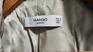 Blazer Mango Senhora Bege/Castanho Tamanho S