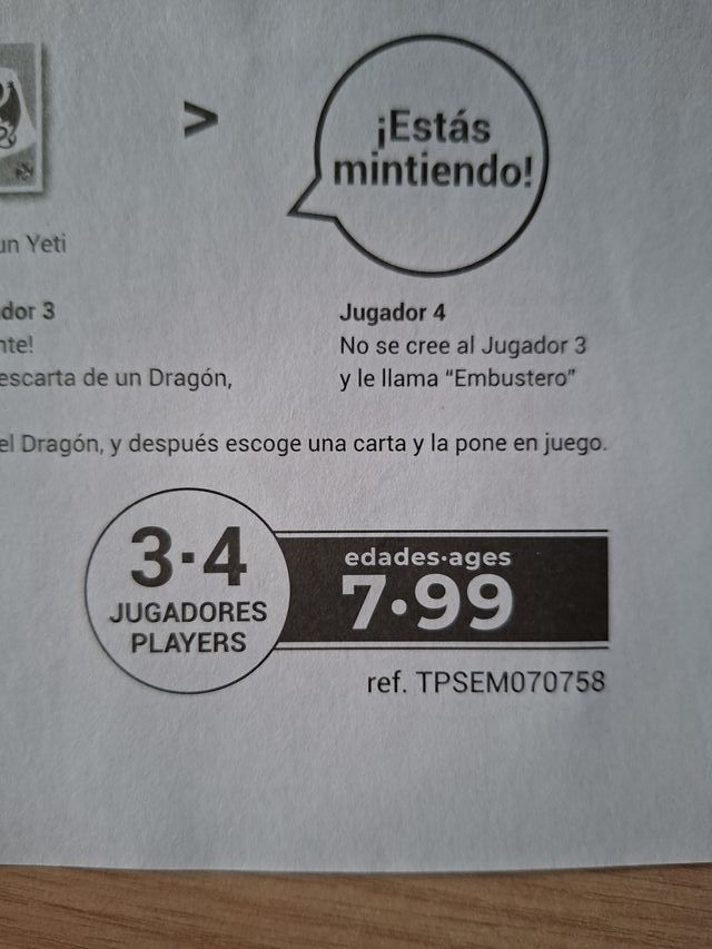 Me Crece la Nariz Juego de Mesa