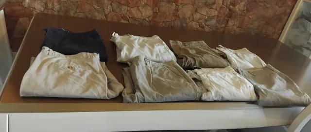 Lote 8 Pantalones XL Beige, Gris, Negro,blanco