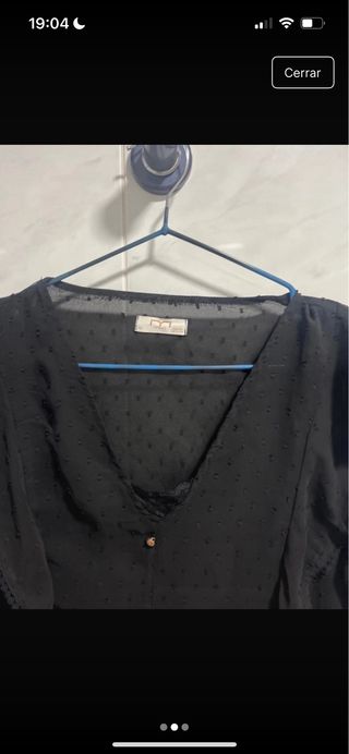 Blusa Milano Plumetti Negro Talla M