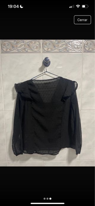 Blusa Milano Plumetti Negro Talla M