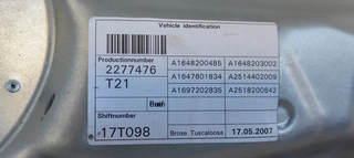 ELEVALUNAS DELANTERO DERECHO MERCEDES-BENZ CLASE