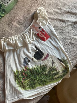 Camiseta Dolores Promesas Talla M Perro Mariposa