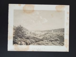 Litografia Originale d'Epoca: Skonvik (Svezia)