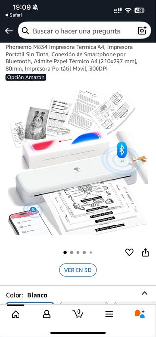 Impresora Inalámbrica Portátil