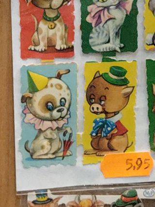 Lámina 12 cromos antiguos animales