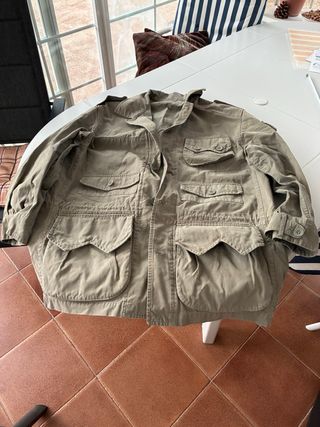 Trenca militar hombre verde oliva