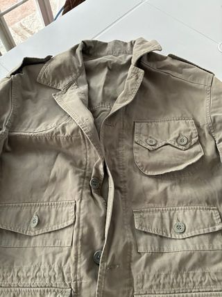 Trenca militar hombre verde oliva