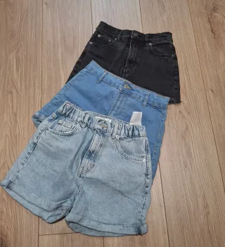 Pack 3 pantalones cortos vaqueros