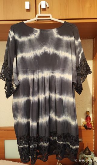 Blusa Tie-Dye con Encaje