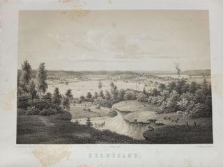 Litografia Originale d'Epoca: Hernosand (Svezia)