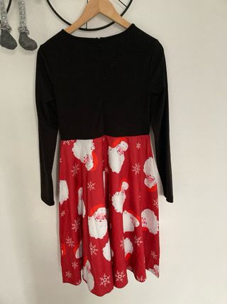 Vestido Mujer Papá Noel Negro y Rojo