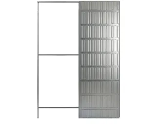 Puerta corredera blanca 80cm con sistema corredero