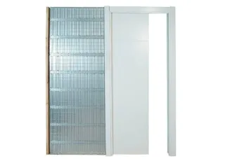 Puerta corredera blanca 80cm con sistema corredero