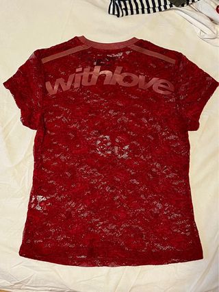 Camiseta Scuffers Granate Encaje Talla XS