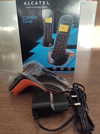Telefono Alcatel C250 Duo nero/arancione